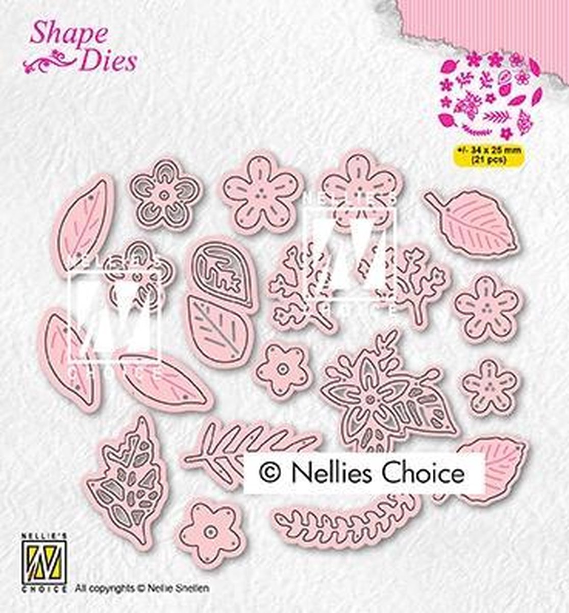 SD191 Shape Dies Set of flowers and leaves